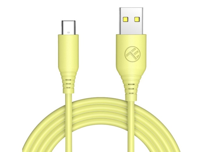 Cablu silicon Tellur USB to Type-C, 3A, 1m, galben