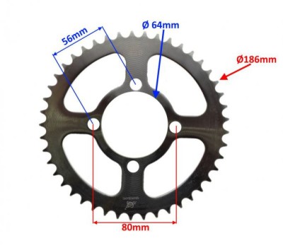 Pinion spate, 45 dinti, pas 428 Py-5 Cod Produs: MX_NEW ZPY7002 foto