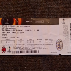 Bilet meci fotbal AC MILAN - AEK ATENA (Europa League 19.10.2017)