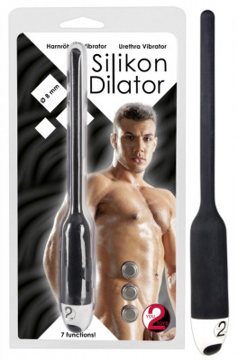 Dilatator Cu Vibratii / Vibrator Pentru Stimulare Uretrala (Barbati), Negru, 19 cm foto