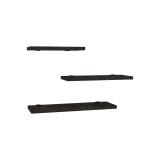 Set 3 rafturi de perete Leila Pako World Antracit 40x14x2 cm