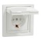 Priza simpla schuko cu capac IP44 Schneider Asfora alb EPH3100321