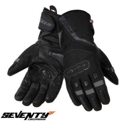 Manusi barbati pentru scuter - motocicleta Touring iarna Seventy model SD-T7 Gobi negru/gri Negru/gri XXXL (12 cm) foto