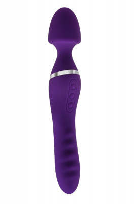 Vibrator The Dual End Twirling Wand, Silicon, USB, Violet, 25 cm foto