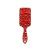 Perie pentru par, dreptunghiulara, Leopard, Rosie