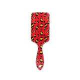 Perie pentru par, dreptunghiulara, Leopard, Rosie
