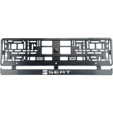 Set 2 bucati, suport numar inmatriculare Carbon, Seat, Autohelix MSA