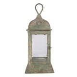 Cumpara ieftin Felinar metal verde vintage 20x20x49 cm