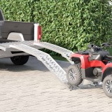 vidaXL Rampă de &Icirc;ncărcare 2 pcs Argintiu 222 x 29 x 14 cm Aluminiu 42021086