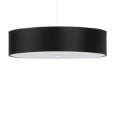 Candelabru Scara Negru Țesătură/Sticlă/Oțel 5 Becuri Rola Minimalist De Interior