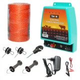 Kit Gard Electric 6 Joule, 12/220V, 1000m Fir, 100 Izolatori Breckner Germany - Generator Impulsuri, Maner Poarta, Fir 2.5mm