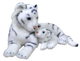 Jucarie de Plus Wild Republic Tigru Alb Mama si Pui, Set 40x22x23 cm