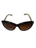 Ochelari de soare dama, UV400, Plastic, Maro, Oem