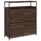 Cumpara ieftin Pantofar cu 4 sertare rabatabile, stejar maro, 100x34x112 cm
