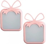 Set de 2 lampi decorative Twilight, LED, cu senzor de miscare, plastic, roz