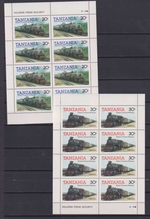 TANZANIA TRENURI 1985 MI. KB. 268-271 MNH