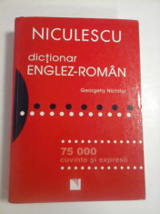 DICTIONAR ENGLEZ-ROMAN - GEORGETA NICHIFOR foto