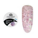 Gel luminiscent Luminous Glitter Gel cu sclipici hexagon 5g, 05