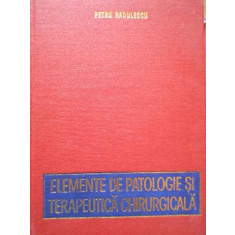 Elemente De Patologie Terapeutica Chirurgicala - Petru Radulescu ,285890