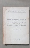 Prima sesiune științifică a Institutului de Endocrinologie distrofiei endemice