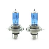 Set 2 becuri auto halogen H4 Carguard Long Life Xenon Blue 12V 60/55W +100% lumina