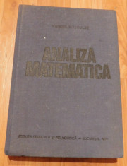 Analiza matematica de Marcel Rosculet foto