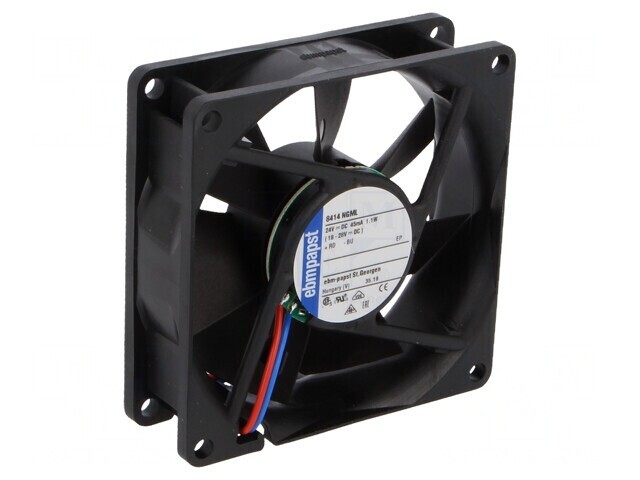 Ventilator DC Axial 24V 80x80x25mm 45m3/h 19dBA