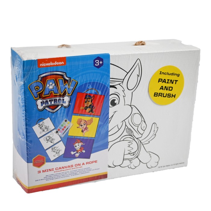 Set creativ 3 mini canvas, pe sfoara Paw Patrol