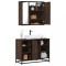 vidaXL Set mobilier de baie, 2 piese, stejar maro, lemn prelucrat 3300914