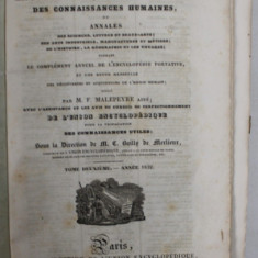 MEMORIAL ENCYCLOPEDIQUE ET PROGRESSIF DES CONNAISANCES HUMAINES, redige par M.F. MALEPEYRE , TOME DEUXIEME , 1832