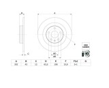 Set discuri frana Volvo S60 3, 02.2019-, S90 2, 01.2016-, V60 2, 02.2018-, V90 2 Estate, 03.2016-, Xc60 2, 03.2017-, Bosch 0986479F31