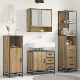 Cumpara ieftin Set de mobilier pentru baie 3 buc. Stejar Artizanal