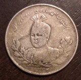Moneda Iran - 1000 Dinar 1913 - Argint