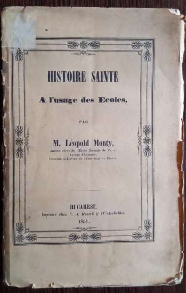 M. Leopold Monty - Histoire Sainte A L&#039;usage des Ecoles