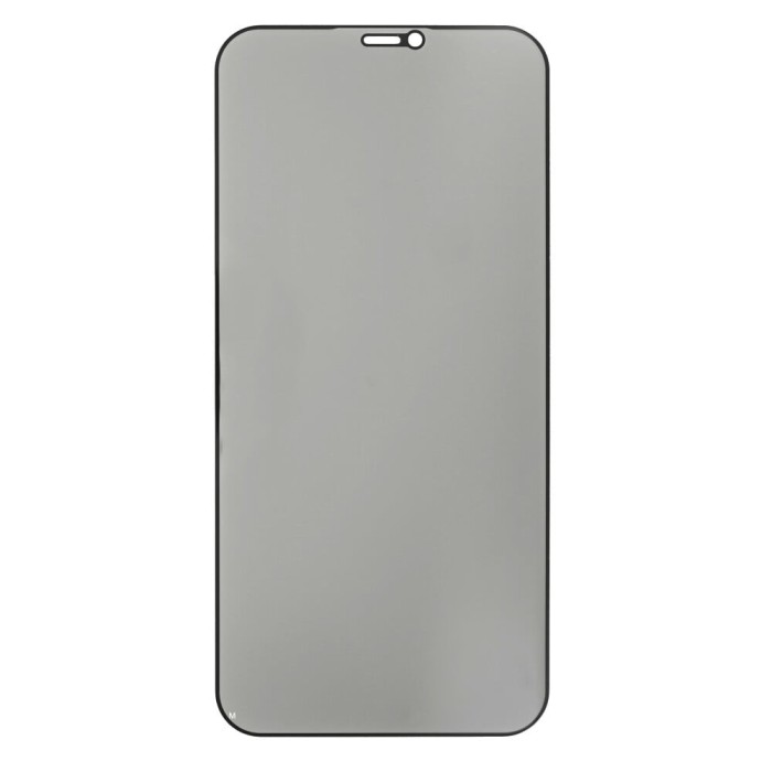 Folie de sticla securizata DEPOX&reg; pentru protectie compatibila iPhone 12 Pro Max, 3D, Anti-spy, neagra, acoperire full-cover