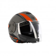 Casca moto open face gri-rosu mat TRENDY T-406, marimea M