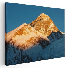 Tablou canvas peisaj montan insorit multicolor 1295 Tablou canvas pe panza CU RAMA 70x100 cm