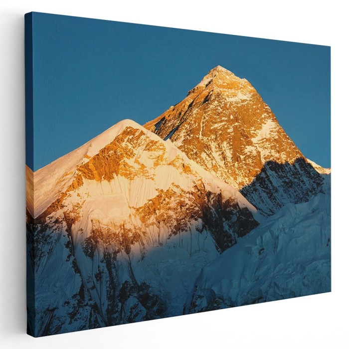 Tablou canvas peisaj montan insorit multicolor 1295 Tablou canvas pe panza CU RAMA 80x120 cm
