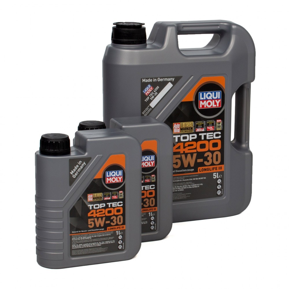 Set Ulei Motor Liqui Moly Top Tec 4200 Longlife III 5W-30 5L 8973 + 2 Buc  Ulei Motor Liqui Moly Top Tec 4200 Longlife III 5W-30 1L 8972 | Okazii.ro