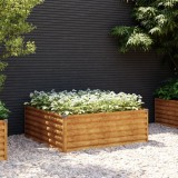 Gossi strat inaltat de gradina, 100x100x36 cm, otel corten