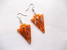 cercei fimo portocaliu 47970