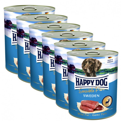 Happy Dog Wild Pur Sweden/game, 6 x 800g foto