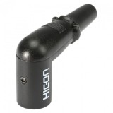 Conector de lipit XLR 3 pini tata unghi 90 grade, Hicon HI-X3RM-M