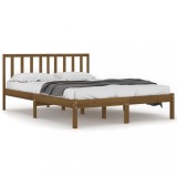 Cumpara ieftin Cadru de pat, maro miere, 200x200 cm, lemn masiv de pin