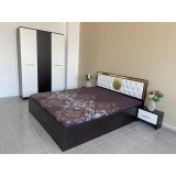 Dormitor Felicia Clasic cu Pat Felicia 160 cm x 200 cm, Dulap 3 usi Wenge si Noptiere Wenge
