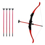 Set Arc și Săgeți, Model 63.5 cm, 5 Săgeți cu Ventuză, Roșu, Plastic, Oem