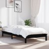 VidaXL Cadru de pat, negru, 90x200 cm, lemn masiv de pin 820530