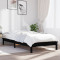 Cadru de pat, negru, 90x200 cm, lemn masiv de pin GartenMobel Dekor