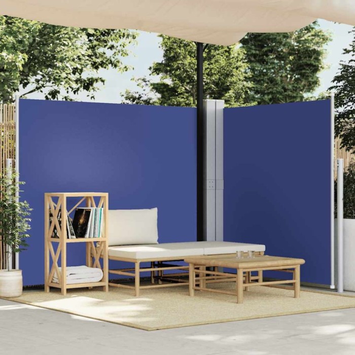 vidaXL Copertină laterală retractabilă, albastru, 160 x 600 cm 48464