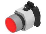 Comutator EAO 22mm acționat prin apăsare, roșu, IP65, cod 704.030.2